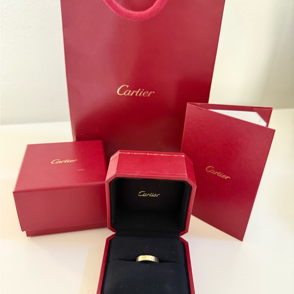 Cartier Gold Ring with Red Packaging